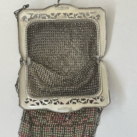 Vintage 1920s Whiting and Davis Mesh Chainlink Flapper Purse Bag - Picture 10 of 13